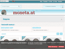 Tablet Screenshot of moneta.at